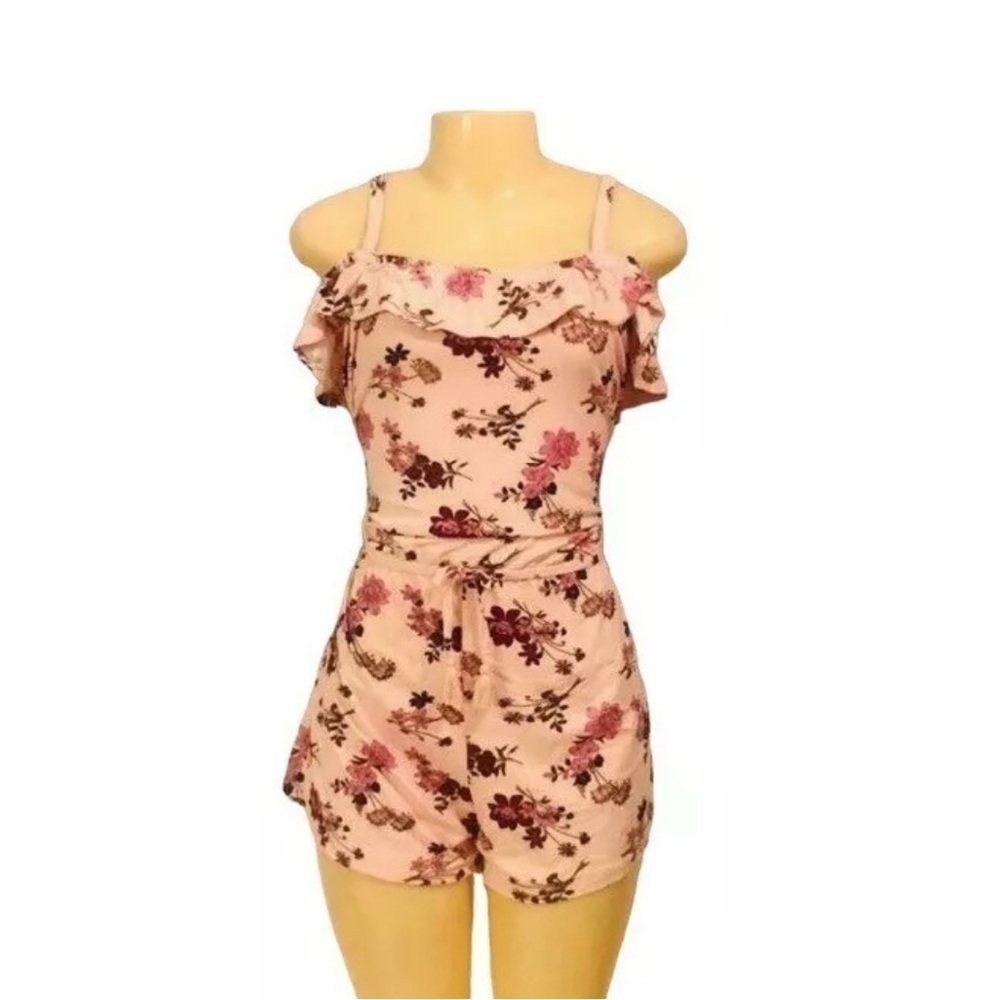Just One Sz XL Pink Shorts Romper